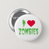 Badge Rond 5 Cm J'AIME le bouton de ZOMBIS (Devant & derrière)