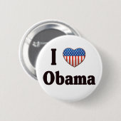 Badge Rond 5 Cm J'aime le bouton d'Obama (Devant & derrière)