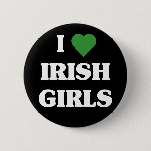 Badge Rond 5 Cm J'aime le bouton irlandais de filles