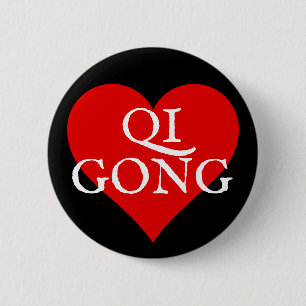 Badge Rond 5 Cm J'aime le bouton qi gong pin