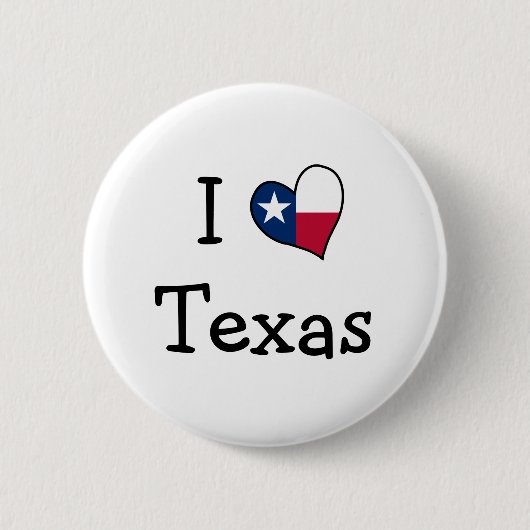 Badge Rond 5 Cm J'aime le bouton Texas (Devant)