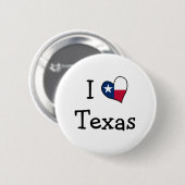 Badge Rond 5 Cm J'aime le bouton Texas (Devant & derrière)