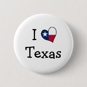 Badge Rond 5 Cm J'aime le bouton Texas