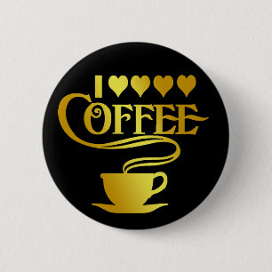 BADGE ROND 5 CM J'AIME LE CAFÉ