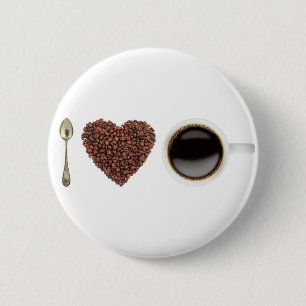 Badge Rond 5 Cm J'aime le café 01