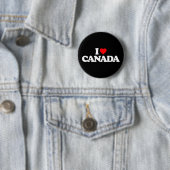 BADGE ROND 5 CM J'AIME LE CANADA (En situation)