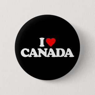 BADGE ROND 5 CM J'AIME LE CANADA