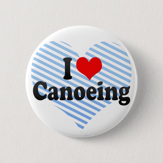 Badge Rond 5 Cm J'aime le canoë-kayak (Devant)