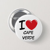 Badge Rond 5 Cm J'aime le Cap Vert (Devant & derrière)