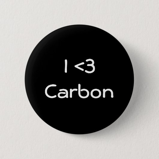 Badge Rond 5 Cm J'aime le carbone (Devant)