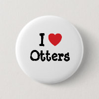 J'aime le coeur de Otters personnalisé