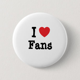 Badge Rond 5 Cm J'aime le coeur Fans personnalisé
