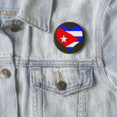 Badge Rond 5 Cm J'aime le Cuba (En situation)