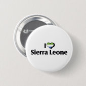 Badge Rond 5 Cm J'aime le drapeau de la Sierra Leone (Devant & derrière)