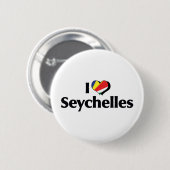 Badge Rond 5 Cm J'aime le drapeau des Seychelles (Devant & derrière)