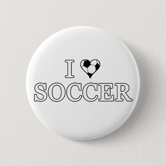 Badge Rond 5 Cm J'Aime Le Football (Devant)