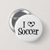 Badge Rond 5 Cm J'Aime Le Football (Devant & derrière)