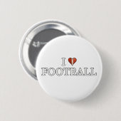 Badge Rond 5 Cm J'Aime Le Football (Devant & derrière)
