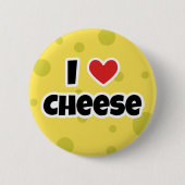 Badge Rond 5 Cm J'aime le fromage (Devant)