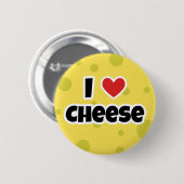 Badge Rond 5 Cm J'aime le fromage (Devant & derrière)