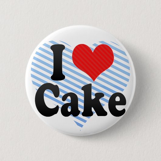 Badge Rond 5 Cm J'aime le gâteau (Devant)