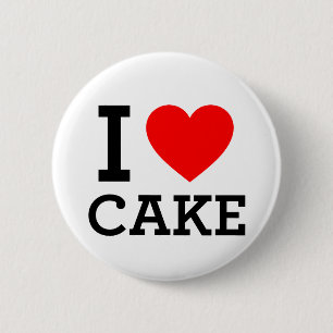 Badge Rond 5 Cm J'aime le gâteau