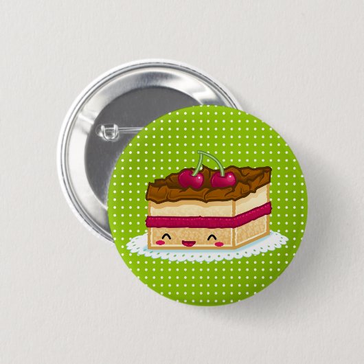 Badge Rond 5 Cm J'aime le gâteau (Devant & derrière)