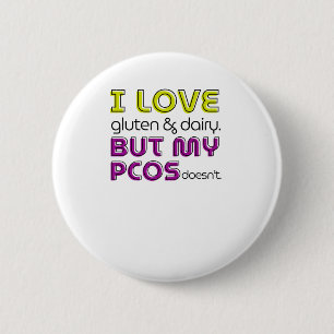 Badge Rond 5 Cm J'aime le gluten et le lait, mais mes cos ne s'acc