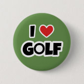 Badge Rond 5 Cm J'aime le golf (Devant)