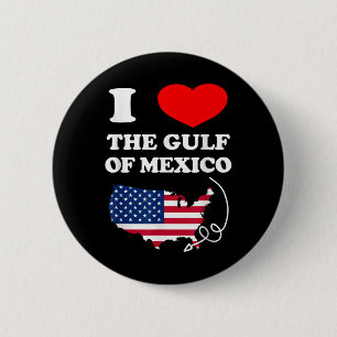 Badge Rond 5 Cm J'Aime Le Golfe Du Mexique Usa Funny 2025 Dank Mem