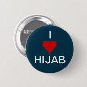 Badge Rond 5 Cm J'aime le hijab (Devant & derrière)