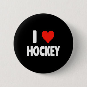 Badge Rond 5 Cm J'aime le hockey - Maman de hockey Gardien de but