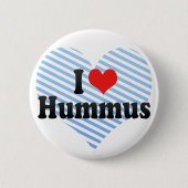 Badge Rond 5 Cm J'aime le houmous (Devant)