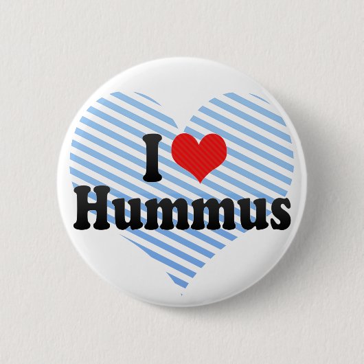 Badge Rond 5 Cm J'aime le houmous (Devant)