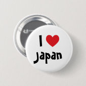 Badge Rond 5 Cm J'aime le Japon (Devant & derrière)