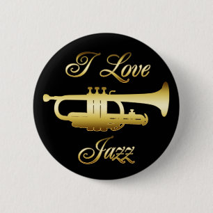 BADGE ROND 5 CM J'AIME LE JAZZ