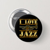 BADGE ROND 5 CM J'AIME LE JAZZ (Devant & derrière)