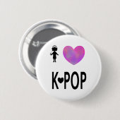 Badge Rond 5 Cm J'aime le K-bruit (Devant & derrière)