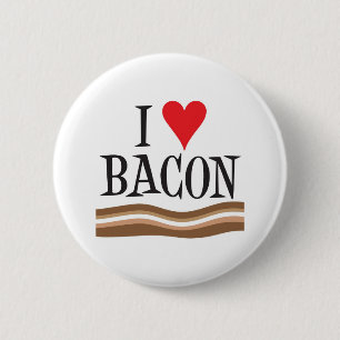 Badge Rond 5 Cm J'aime le lard