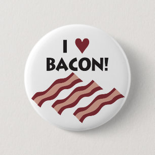 Badge Rond 5 Cm J'aime le lard