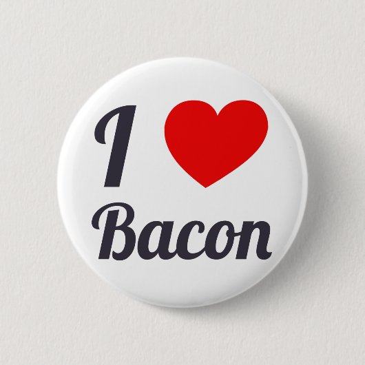 Badge Rond 5 Cm J'aime le lard (Devant)