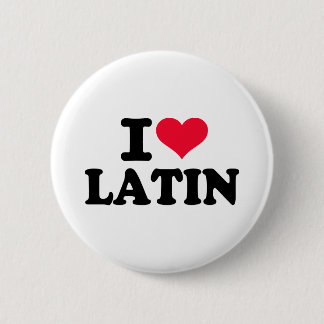 Badge Rond 5 Cm J'aime le latin