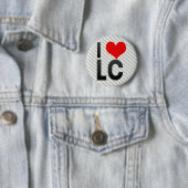 Badge Rond 5 Cm J'aime le LC (En situation)