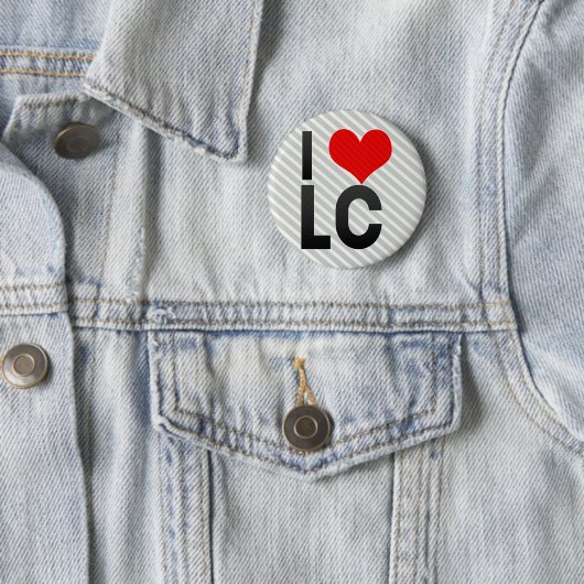 Badge Rond 5 Cm J'aime le LC (En situation)