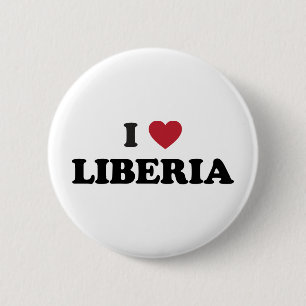 Badge Rond 5 Cm J'aime le Libéria