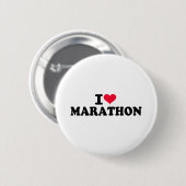 Badge Rond 5 Cm J'aime le marathon (Devant & derrière)