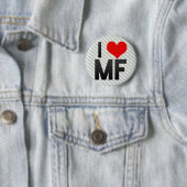 Badge Rond 5 Cm J'aime le MF (En situation)