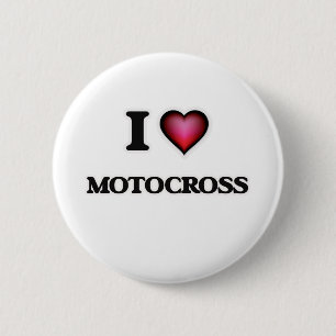 Badge Rond 5 Cm J'aime le motocross