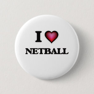 Badge Rond 5 Cm J'aime le net-ball