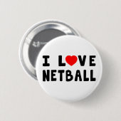 Badge Rond 5 Cm J'aime le net-ball (Devant & derrière)